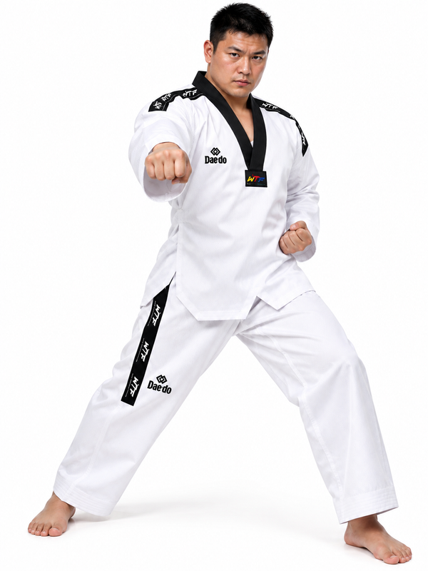 Fighter Competition Level Black V Neck Uniform