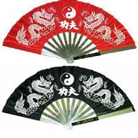 TWIN DRAGON YING YANG KUNG FU FIGHTING STEEL FAN